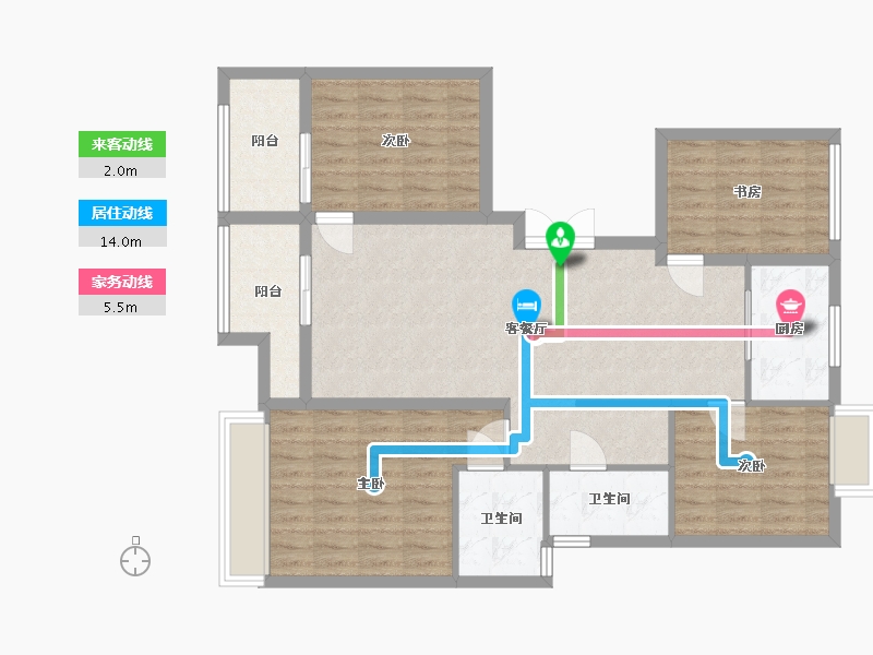 河南省-洛阳市-蓝城兰园-109.95-户型库-动静线