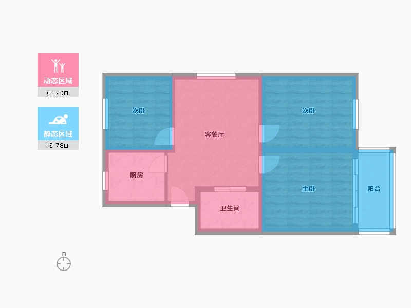 上海-上海市-真南路183弄-68.00-户型库-动静分区