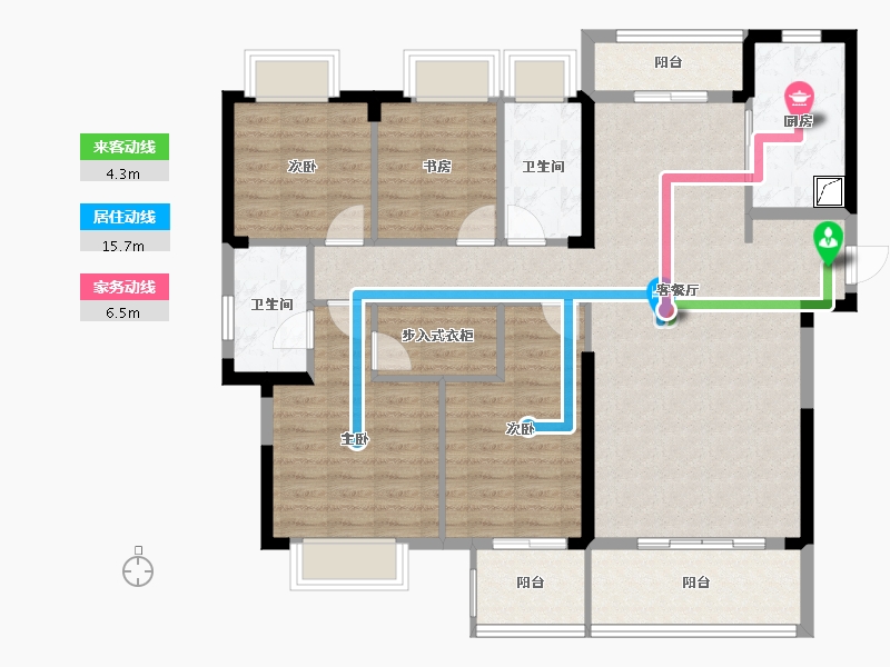 湖北省-恩施土家族苗族自治州-利天下-130.00-户型库-动静线