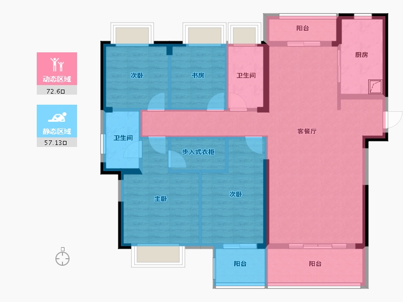 湖北省-恩施土家族苗族自治州-利天下-130.00-户型库-动静分区