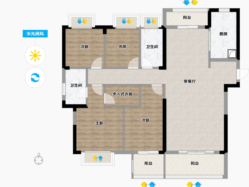 湖北省-恩施土家族苗族自治州-利天下-130.00-户型库-采光通风