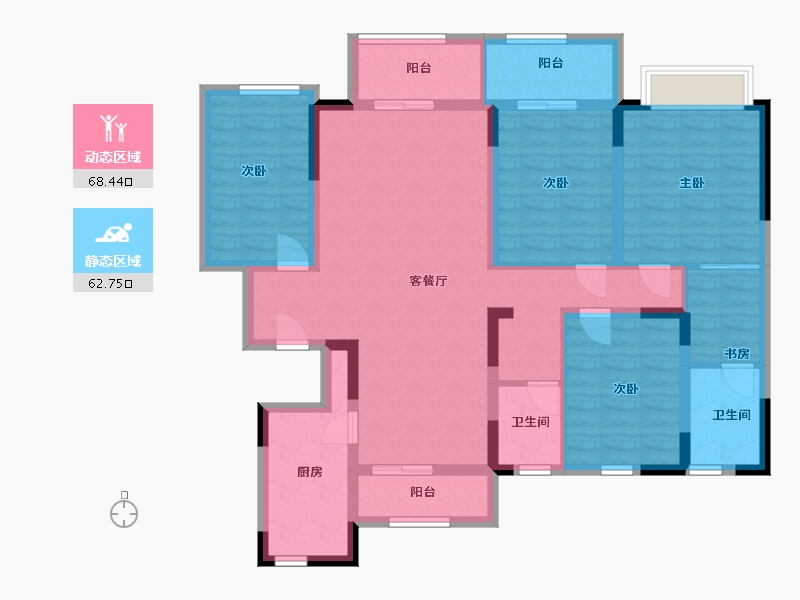 河南省-信阳市-东方今典-C区-116.00-户型库-动静分区