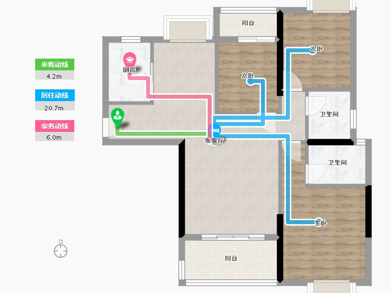 福建省-龙岩市-城发雅郡-92.00-户型库-动静线