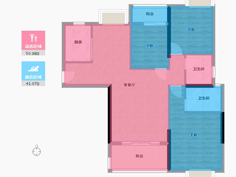 福建省-龙岩市-城发雅郡-92.00-户型库-动静分区