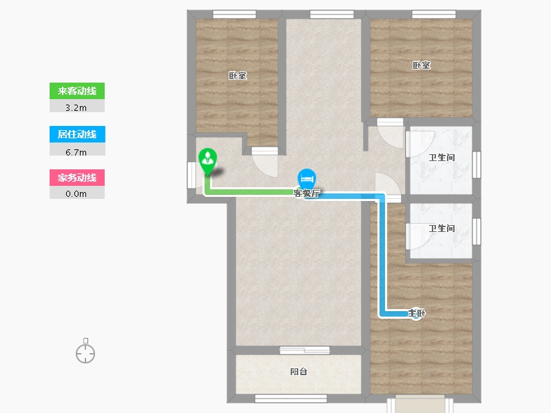 河北省-衡水市-滏阳锦苑-90.02-户型库-动静线