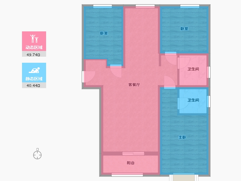 河北省-衡水市-滏阳锦苑-90.02-户型库-动静分区