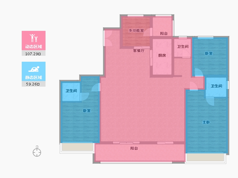 河南省-焦作市-润华园-154.22-户型库-动静分区