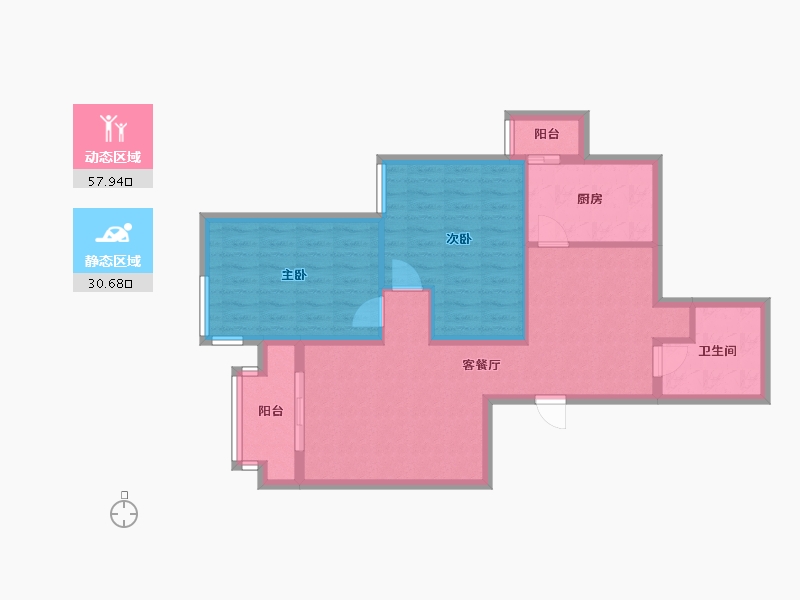 北京-北京市-世纪城(板井路)-75.70-户型库-动静分区