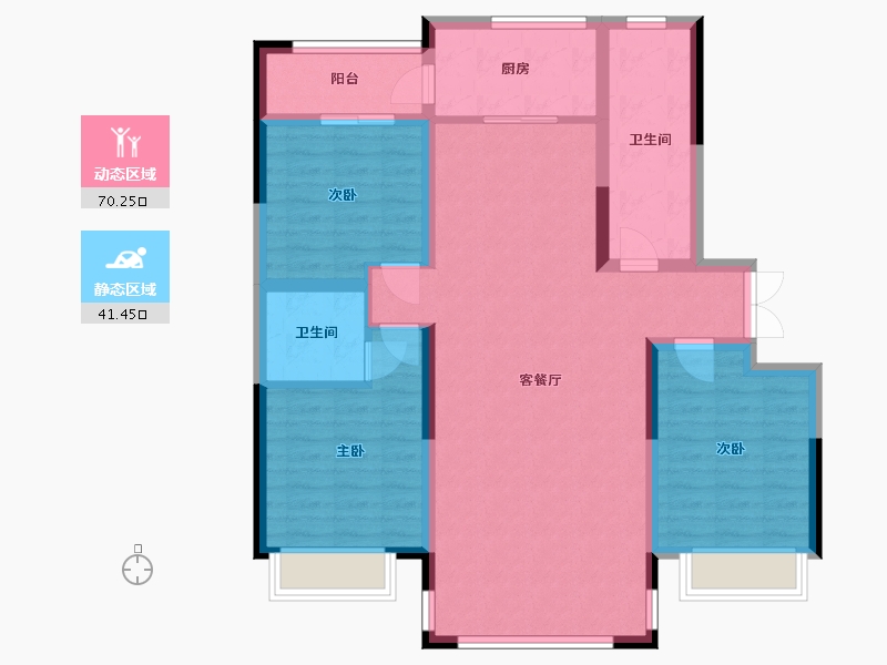 新疆维吾尔自治区-阿勒泰地区-黄金河谷小区-113.00-户型库-动静分区