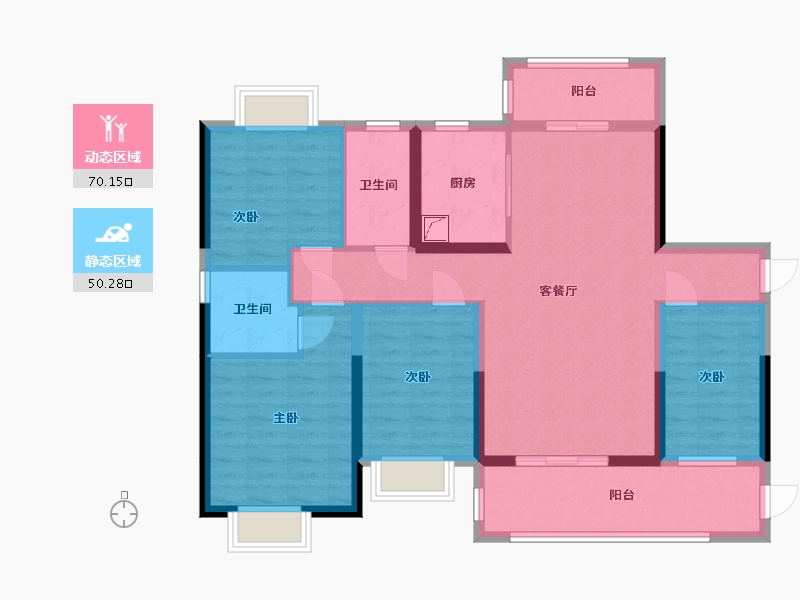 广东省-阳江市-敏捷云锦华府-120.00-户型库-动静分区