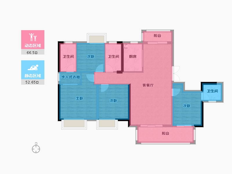 江西省-赣州市-瀚江府-131.00-户型库-动静分区