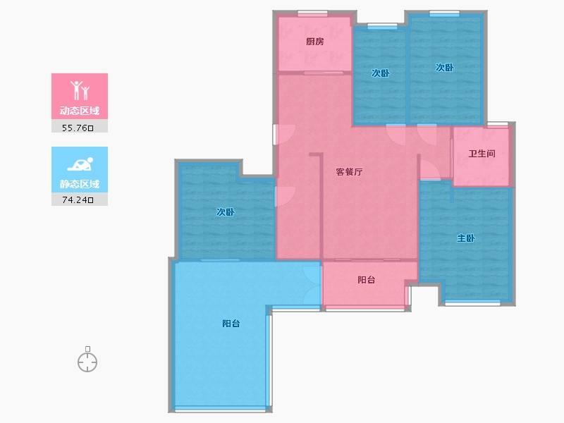 江苏省-苏州市-新城金郡-二期-119.30-户型库-动静分区