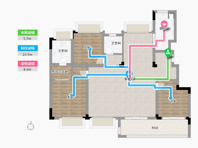 江西省-南昌市-鸿海溪园-104.00-户型库-动静线