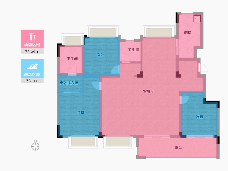 江西省-南昌市-鸿海溪园-104.00-户型库-动静分区