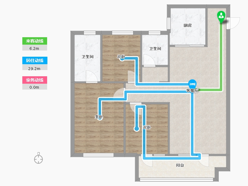 山东省-淄博市-旭辉银盛泰星河城-95.00-户型库-动静线