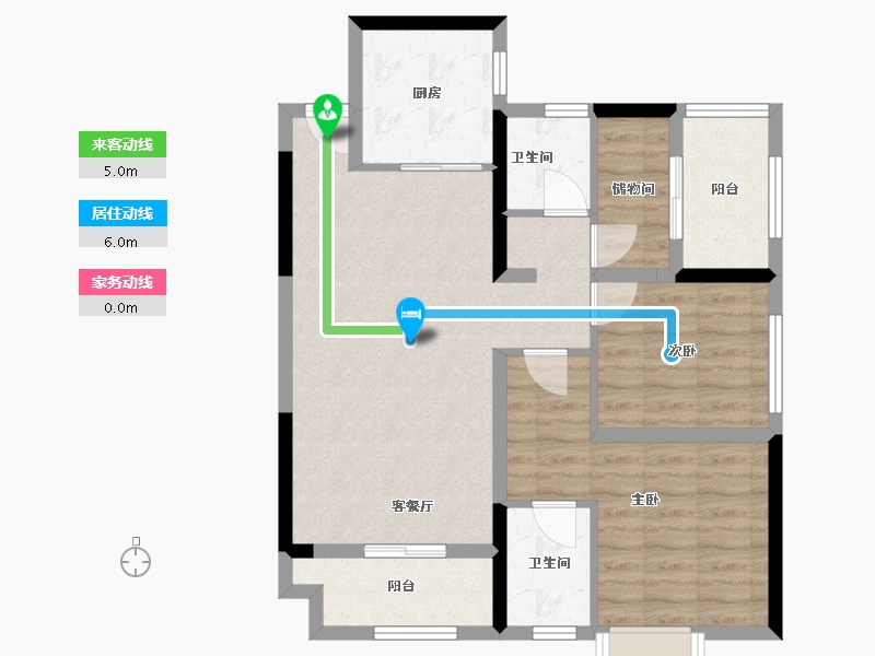 湖南省-株洲市-台北城-96.00-户型库-动静线