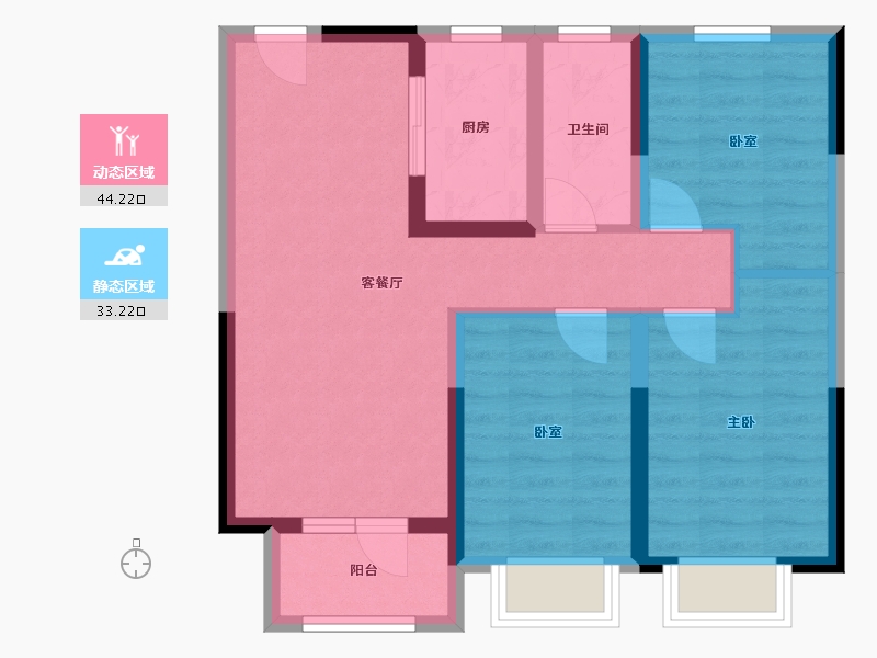 河北省-廊坊市-北辰奥园-78.00-户型库-动静分区