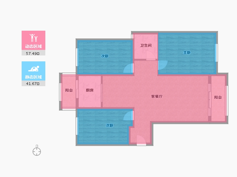 河南省-南阳市-翰林公馆-100.00-户型库-动静分区