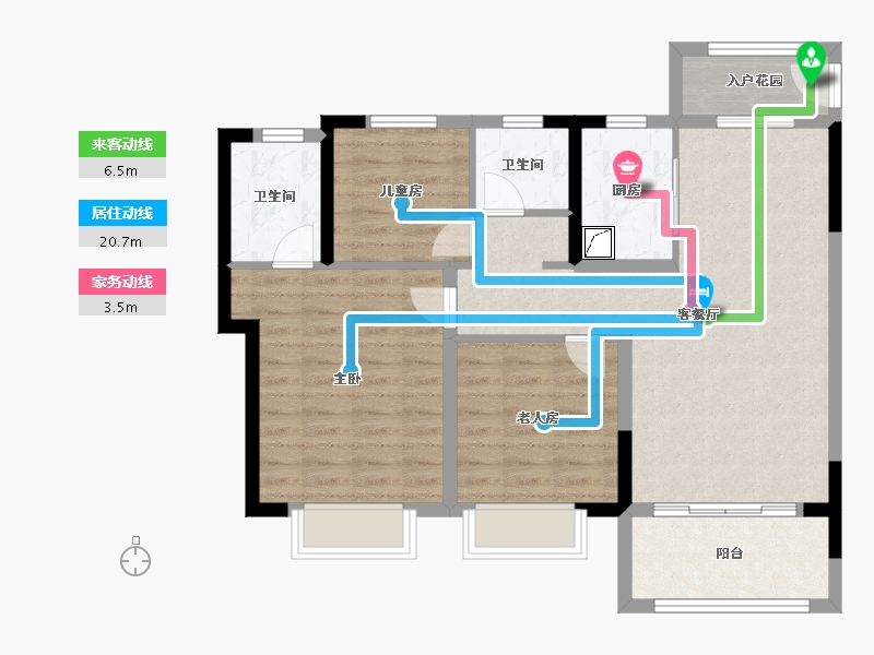 江西省-南昌市-保利和光-88.00-户型库-动静线