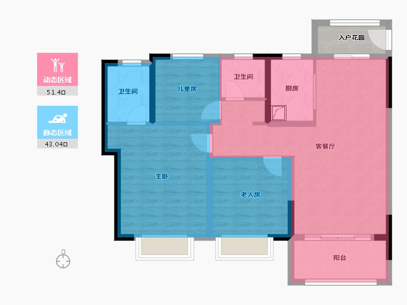 江西省-南昌市-保利和光-88.00-户型库-动静分区