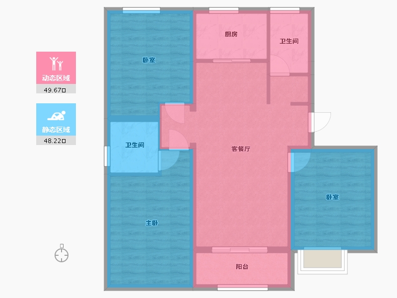 山西省-晋中市-新晋院小区-100.00-户型库-动静分区