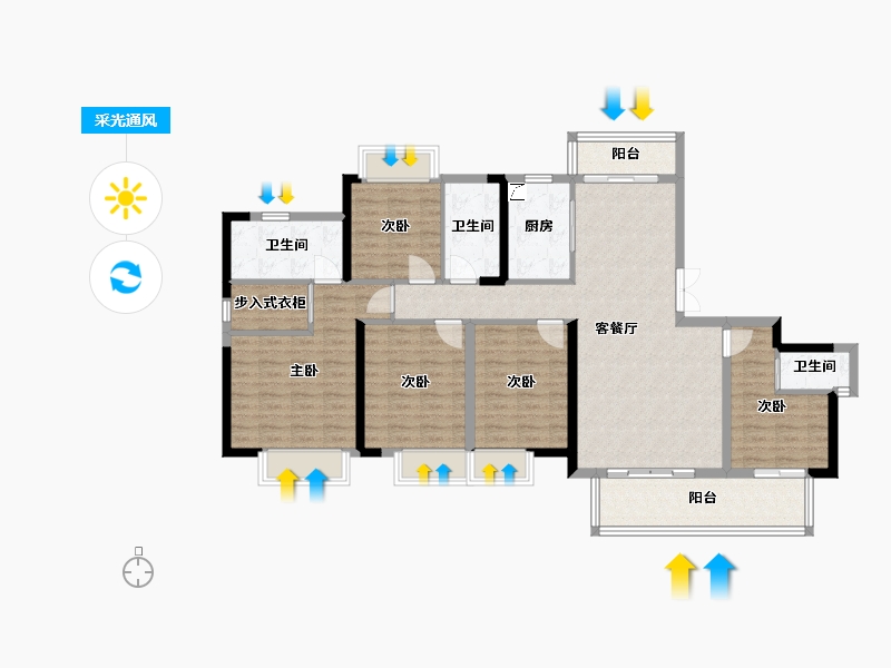 江西省-赣州市-瀚江府-148.00-户型库-采光通风