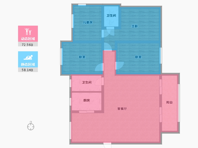 河北省-邢台市-铜锣湾九峯-118.18-户型库-动静分区