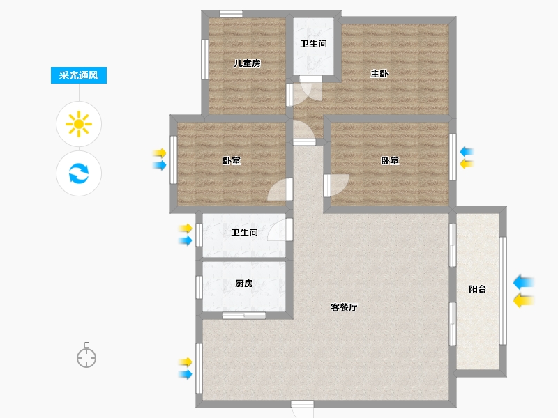 河北省-邢台市-铜锣湾九峯-118.18-户型库-采光通风