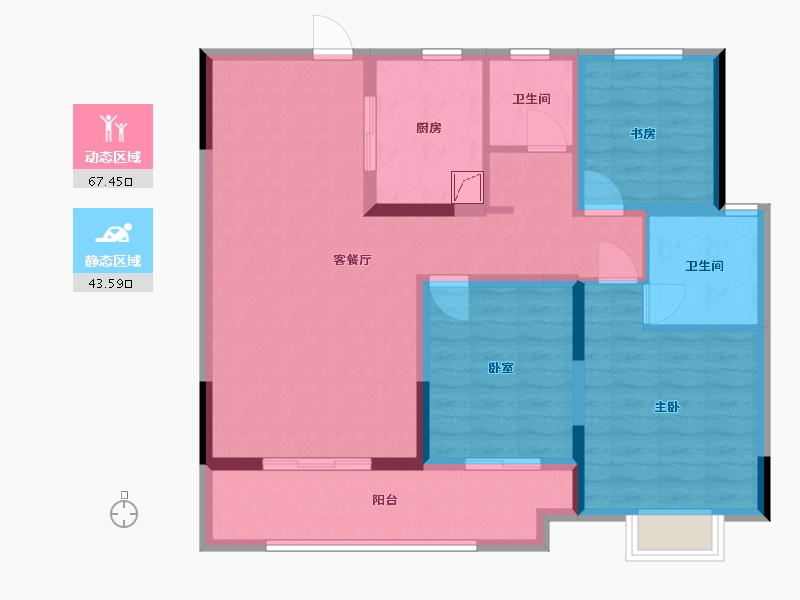 河南省-商丘市-上海公馆樾府-99.00-户型库-动静分区