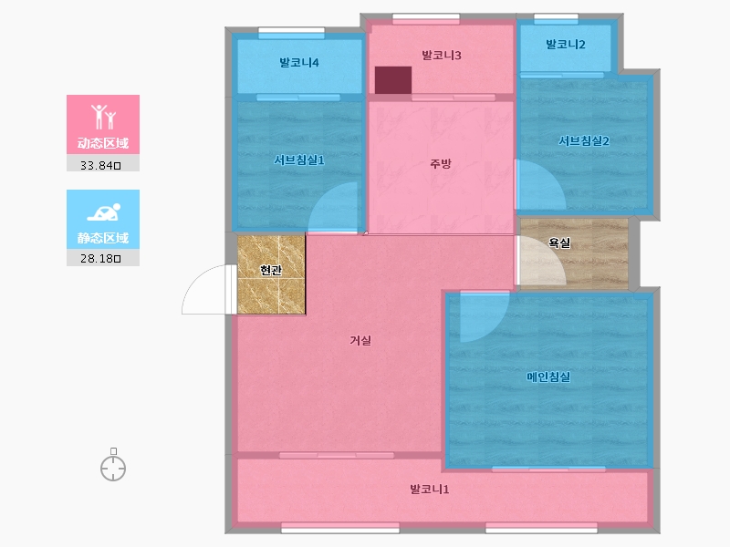 경기도-안양시 동안구-초원5단지LG-60.98-户型库-动静分区