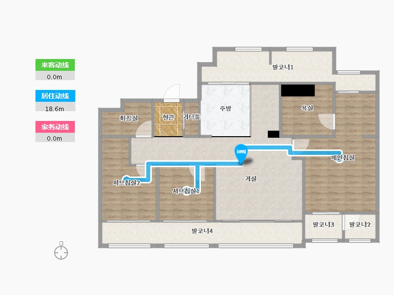 경기도-성남시 분당구-판교푸르지오그랑블-133.14-户型库-动静线