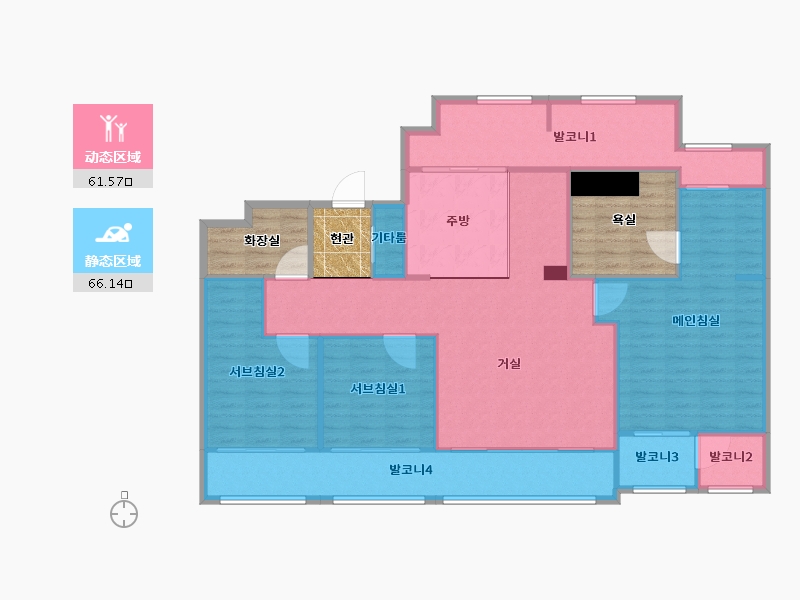 경기도-성남시 분당구-판교푸르지오그랑블-133.14-户型库-动静分区