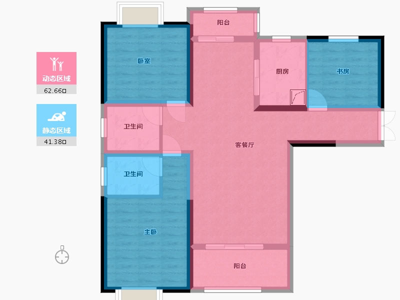 江西省-赣州市-理工大学金雅居-102.90-户型库-动静分区