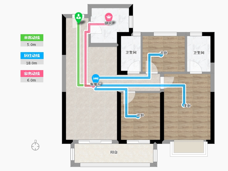 湖北省-武汉市-城投联投江南岸-80.00-户型库-动静线