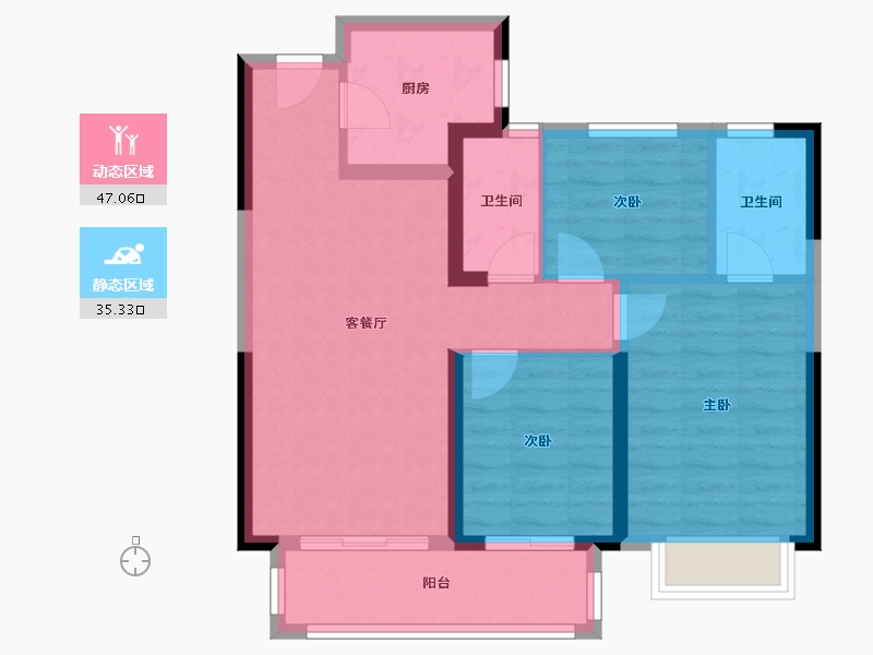 湖北省-武汉市-城投联投江南岸-80.00-户型库-动静分区