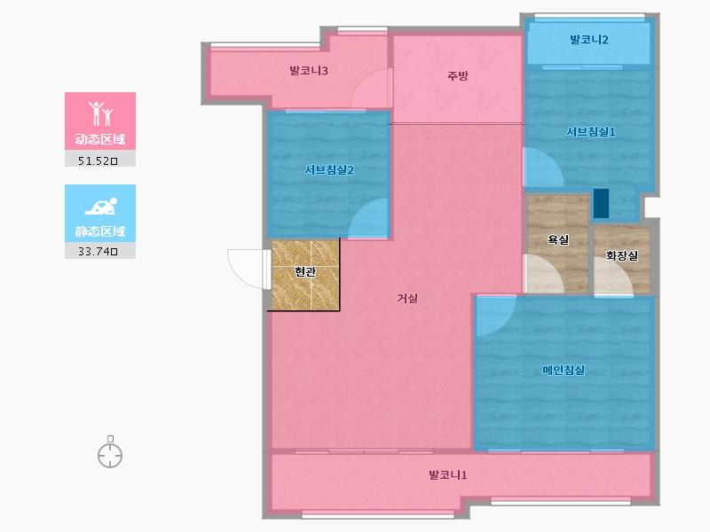 경기도-안양시 만안구-삼성래미안-86.57-户型库-动静分区