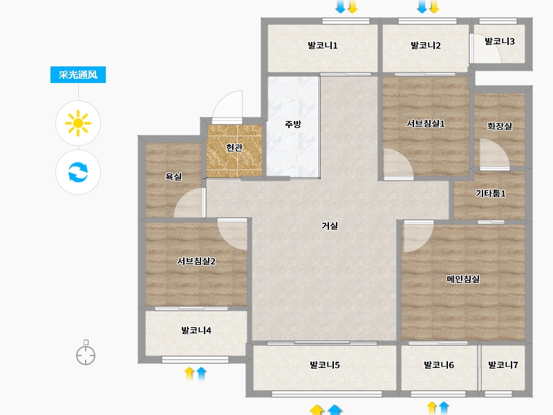 경기도-하남시-미사강변하우스디더레이크-99.93-户型库-采光通风