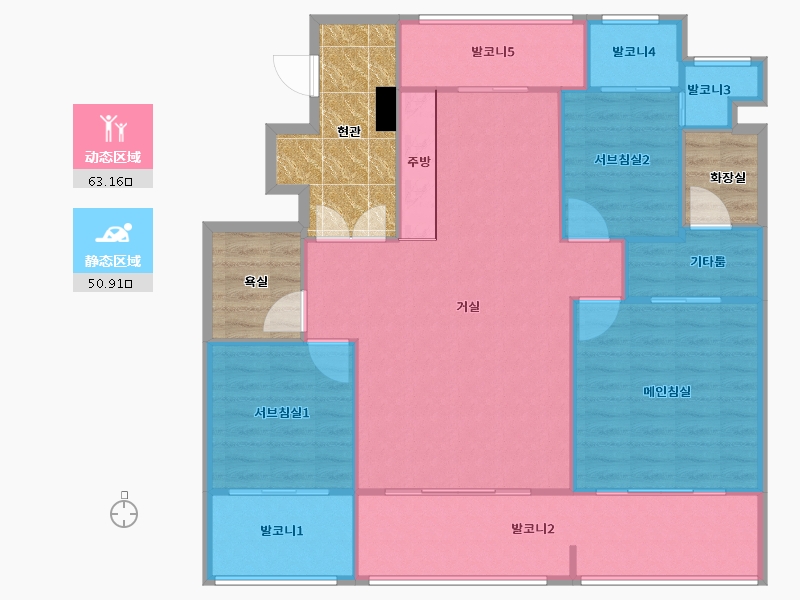 경기도-화성시-솔뫼마을한승미메이드-122.96-户型库-动静分区