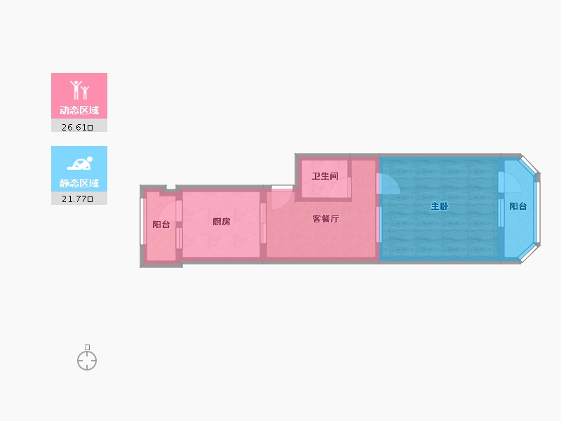 北京-北京市-和义南苑北里小区-一区-45.00-户型库-动静分区