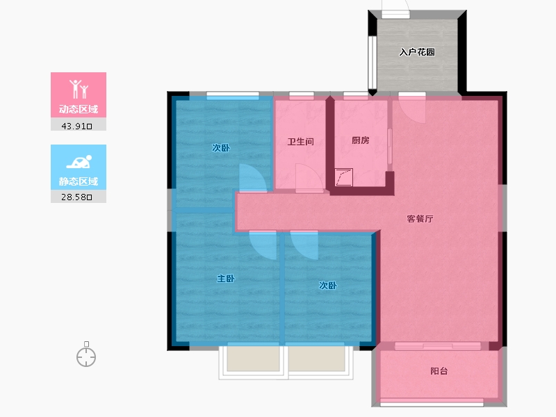 安徽省-芜湖市-华强江山府-95.00-户型库-动静分区