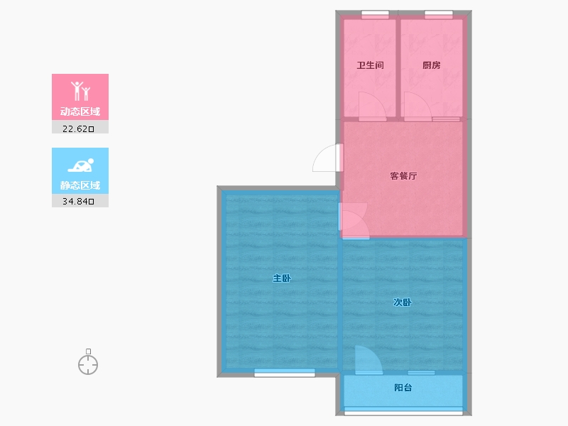 江苏省-苏州市-三元二村-48.20-户型库-动静分区