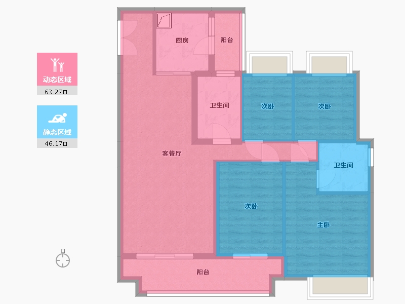 广东省-佛山市-中交诚湾悦府-97.00-户型库-动静分区