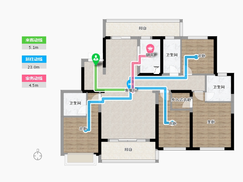 四川省-成都市-中国铁建西派国樾-133.52-户型库-动静线