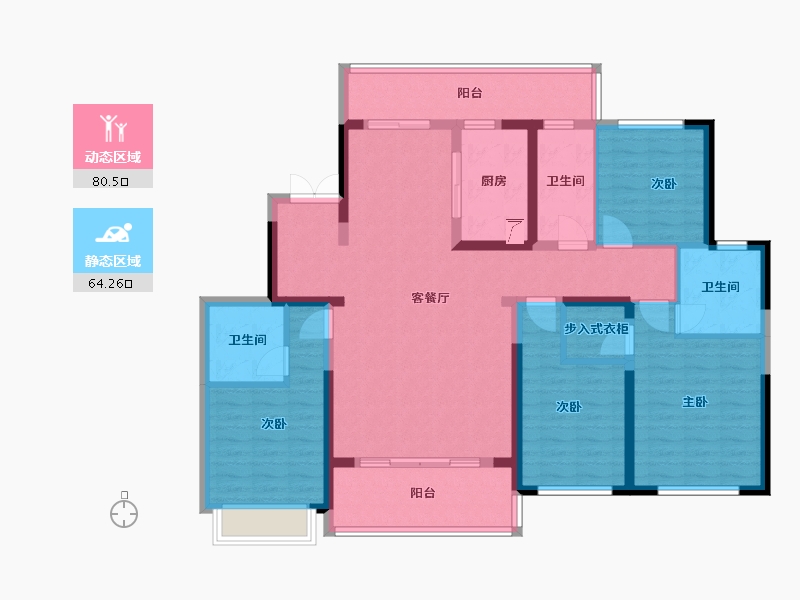 四川省-成都市-中国铁建西派国樾-133.52-户型库-动静分区