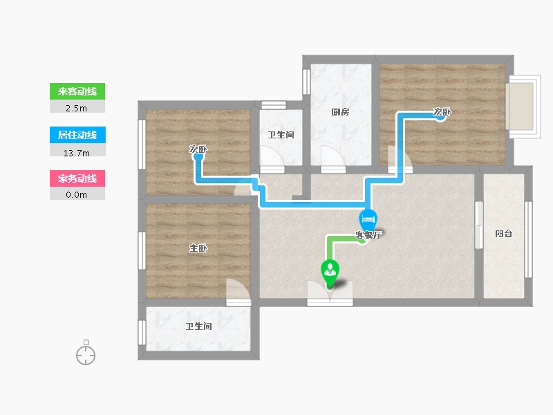 河南省-安阳市-上东国际-76.00-户型库-动静线