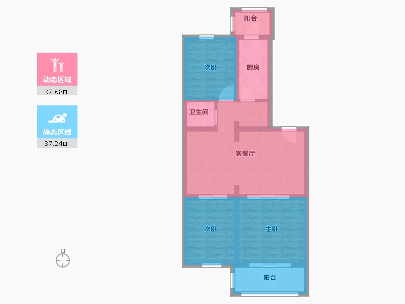 北京-北京市-枣园小区-81.22-户型库-动静分区