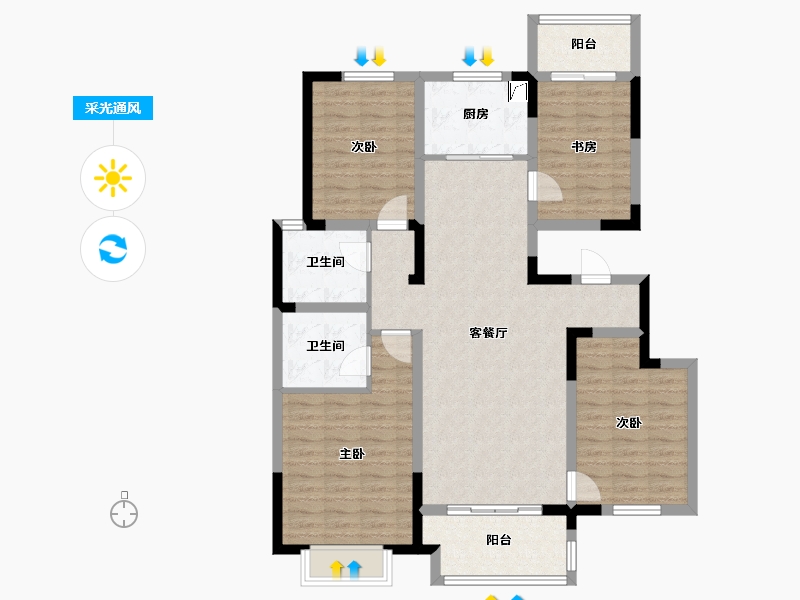 山西省-运城市-舜都首府-121.65-户型库-采光通风