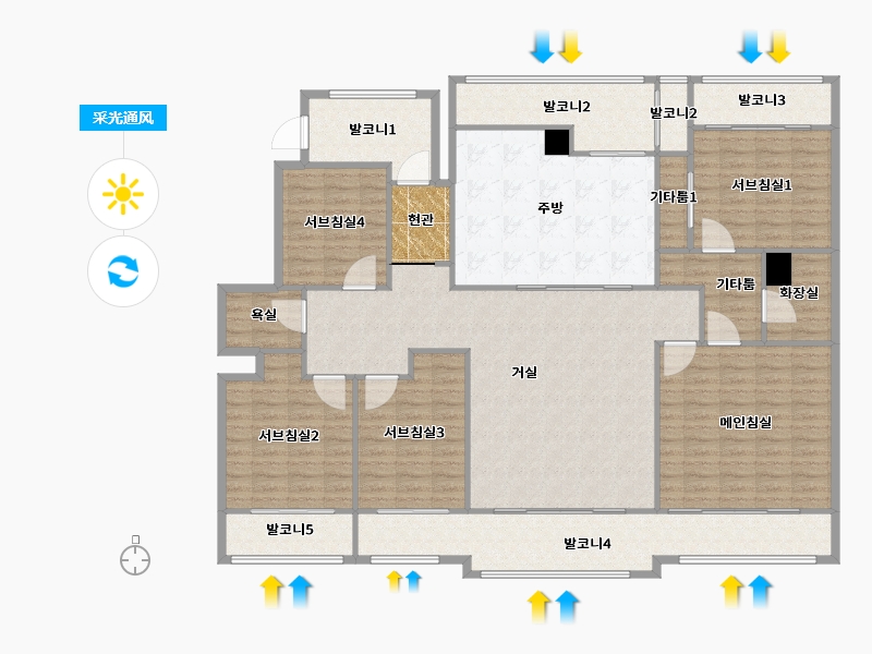 경기도-화성시-신영통현대타운2단지-186.62-户型库-采光通风