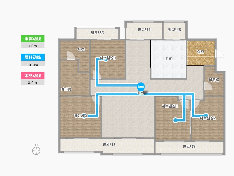 서울특별시-강남구-LG개포자이-209.68-户型库-动静线