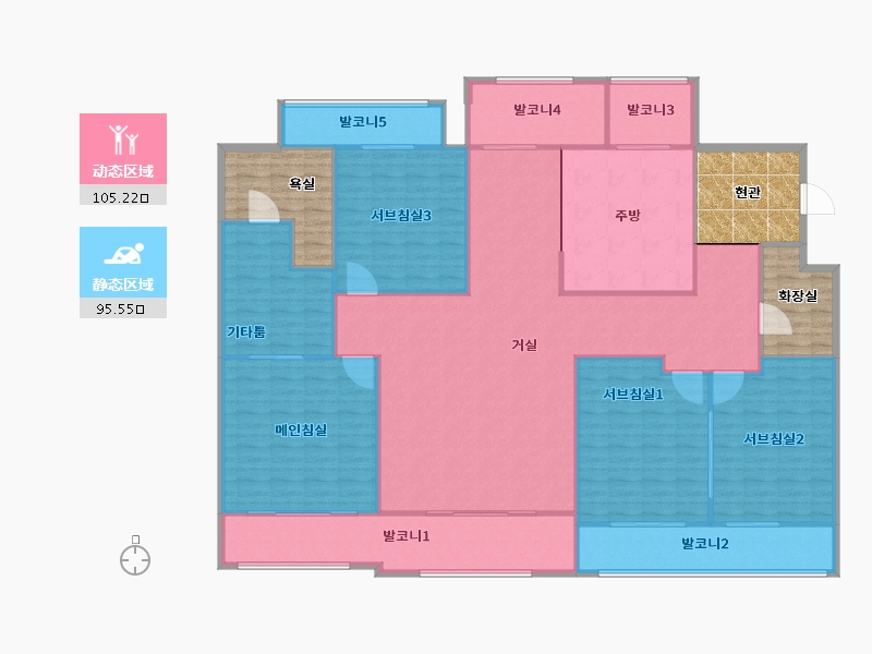 서울특별시-강남구-LG개포자이-209.68-户型库-动静分区